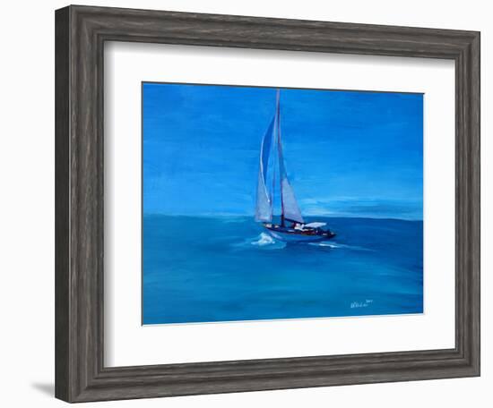 Sailing Into The Blue-Markus Bleichner-Framed Art Print