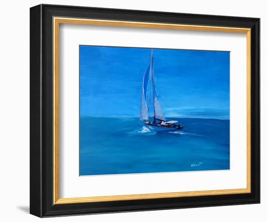 Sailing Into The Blue-Markus Bleichner-Framed Art Print