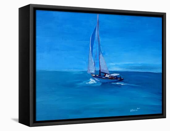 Sailing Into The Blue-Markus Bleichner-Framed Stretched Canvas