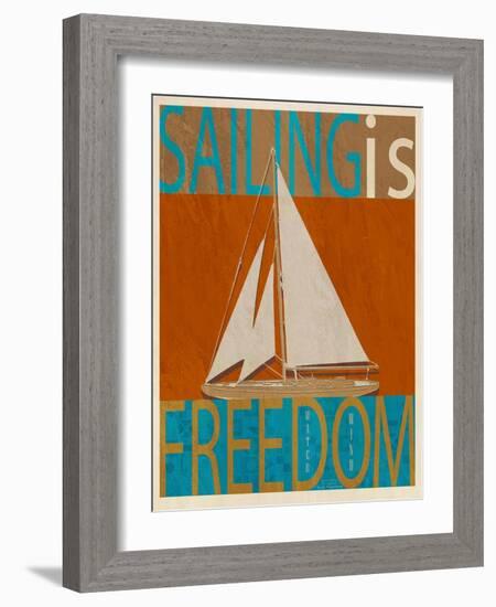 Sailing Is Freedom-Joost Hogervorst-Framed Art Print