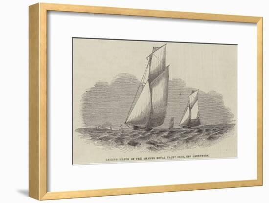 Sailing Match of the Thames Royal Yacht Club, Off Greenwich-null-Framed Giclee Print
