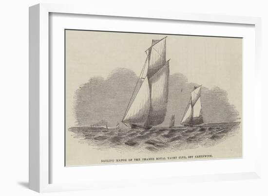 Sailing Match of the Thames Royal Yacht Club, Off Greenwich-null-Framed Giclee Print