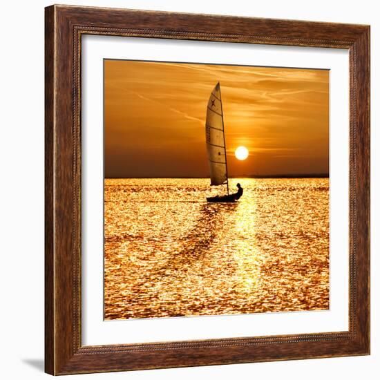 Sailing Off into the Sunset-Adrian Campfield-Framed Photographic Print