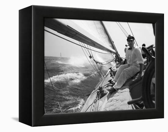 Sailing on Lake Michigan-null-Framed Premier Image Canvas