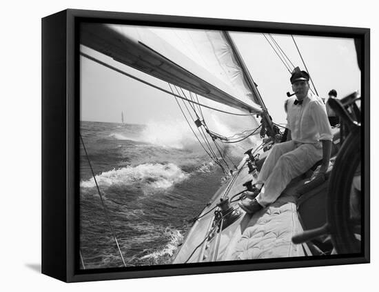 Sailing on Lake Michigan-null-Framed Premier Image Canvas