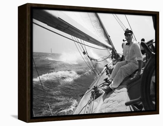 Sailing on Lake Michigan-null-Framed Premier Image Canvas