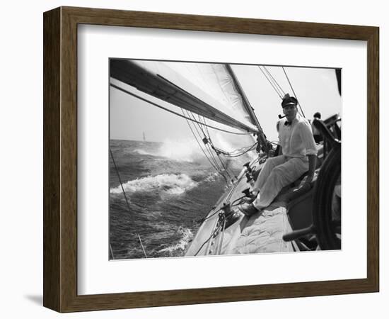 Sailing on Lake Michigan--Framed Photographic Print