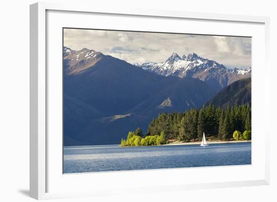 Sailing on Lake Wanaka, Wanaka, Otago, South Island, New Zealand, Pacific-Stuart Black-Framed Photographic Print