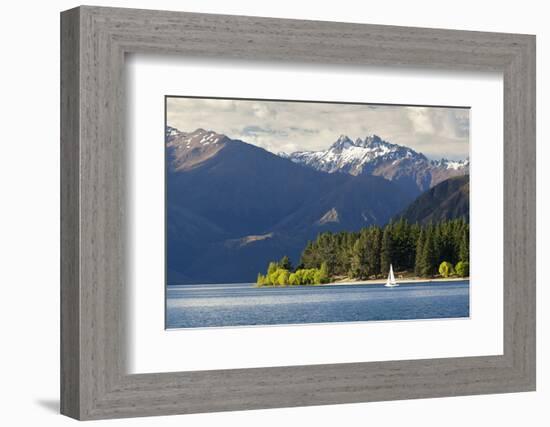 Sailing on Lake Wanaka, Wanaka, Otago, South Island, New Zealand, Pacific-Stuart Black-Framed Photographic Print