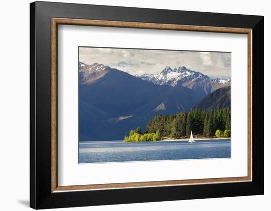 Sailing on Lake Wanaka, Wanaka, Otago, South Island, New Zealand, Pacific-Stuart Black-Framed Photographic Print