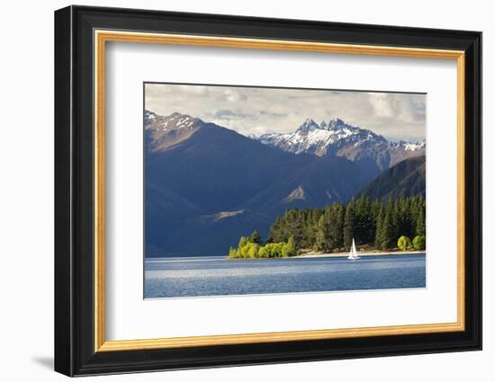 Sailing on Lake Wanaka, Wanaka, Otago, South Island, New Zealand, Pacific-Stuart Black-Framed Photographic Print