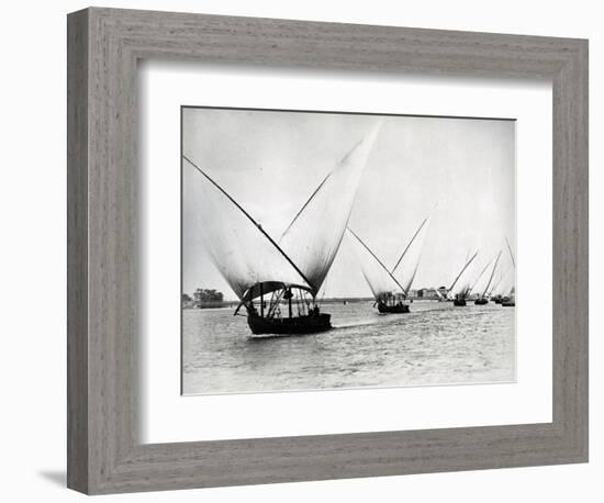 Sailing on the Nile, C.1880-Langaki-Framed Photographic Print