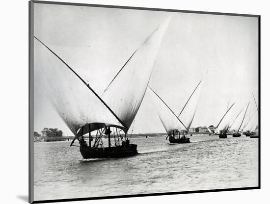 Sailing on the Nile, C.1880-Langaki-Mounted Photographic Print