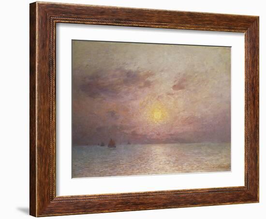 Sailing on the Sea, Evening; Voiliers Sur La Mer, Le Soir-Fernand Loyen du Puigaudeau-Framed Giclee Print