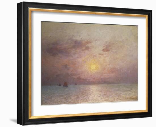 Sailing on the Sea, Evening; Voiliers Sur La Mer, Le Soir-Fernand Loyen du Puigaudeau-Framed Giclee Print