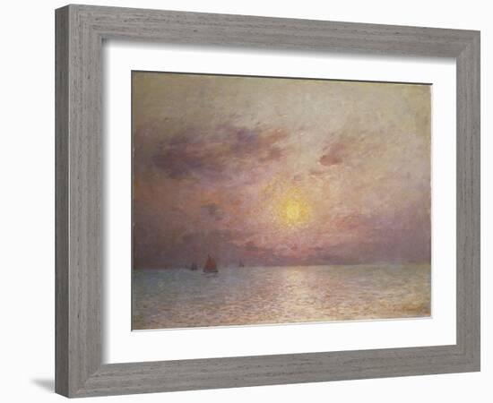 Sailing on the Sea, Evening-Fernand Puigaudeau-Framed Giclee Print