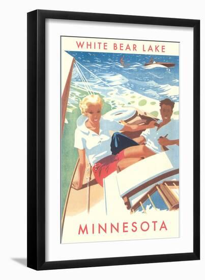 Sailing on White Bear Lake, Minnesota-null-Framed Art Print