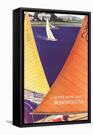 Sailing on White Bear Lake, Minnesota-null-Framed Stretched Canvas