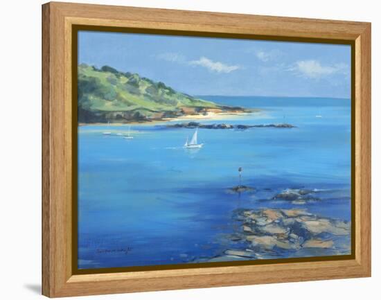 Sailing out of Salcombe, 2000-Jennifer Wright-Framed Premier Image Canvas