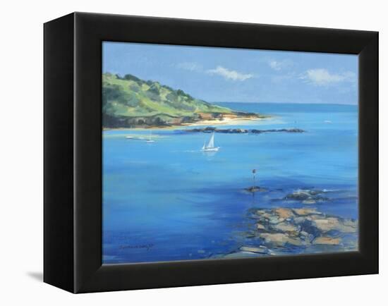 Sailing out of Salcombe, 2000-Jennifer Wright-Framed Premier Image Canvas