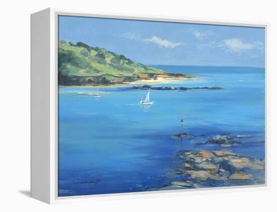 Sailing out of Salcombe, 2000-Jennifer Wright-Framed Premier Image Canvas