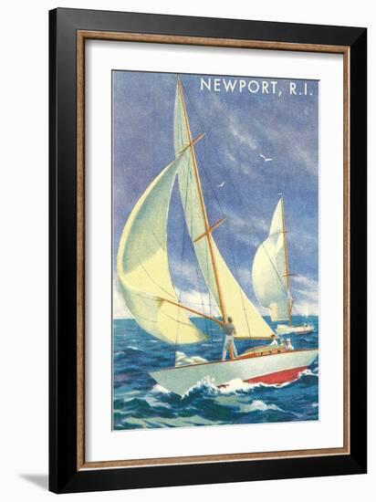 Sailing Race, Newport, Rhode Island-null-Framed Art Print