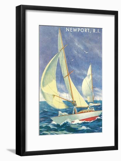 Sailing Race, Newport, Rhode Island-null-Framed Art Print