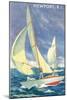 Sailing Race, Newport, Rhode Island-null-Mounted Art Print