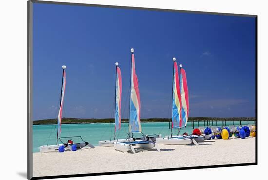 Sailing Rentals, Beach, Castaway Cay, Bahamas, Caribbean-Kymri Wilt-Mounted Photographic Print