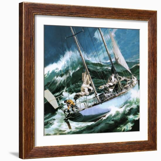 Sailing Round the World -- the Wrong Way-Wilf Hardy-Framed Giclee Print