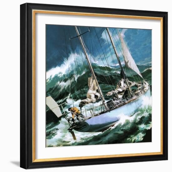 Sailing Round the World -- the Wrong Way-Wilf Hardy-Framed Giclee Print