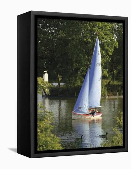 Sailing School, Arrow Valley Lake Country Park, Redditch, Worcestershire, Midlands, England-David Hughes-Framed Premier Image Canvas