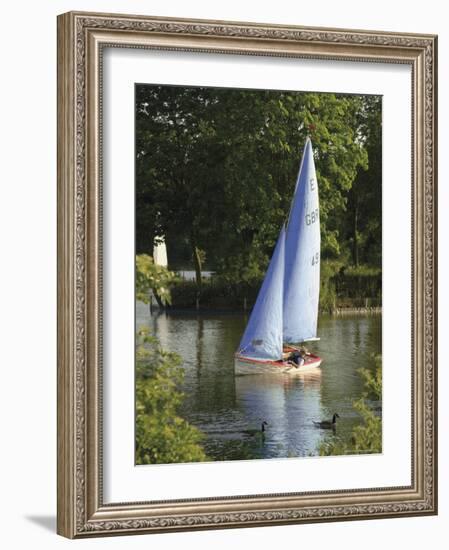 Sailing School, Arrow Valley Lake Country Park, Redditch, Worcestershire, Midlands, England-David Hughes-Framed Photographic Print