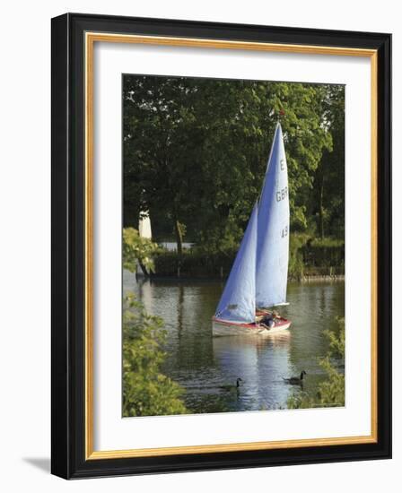 Sailing School, Arrow Valley Lake Country Park, Redditch, Worcestershire, Midlands, England-David Hughes-Framed Photographic Print