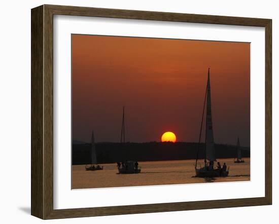 Sailing Season Begins, Gilford, New Hampshire-Jim Cole-Framed Photographic Print