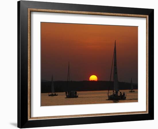 Sailing Season Begins, Gilford, New Hampshire-Jim Cole-Framed Photographic Print