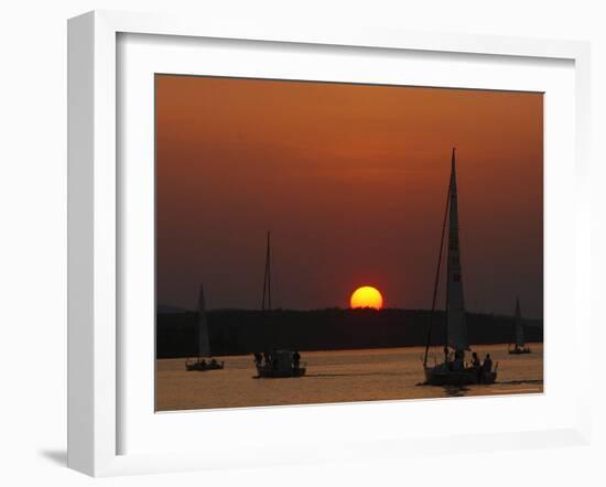 Sailing Season Begins, Gilford, New Hampshire-Jim Cole-Framed Photographic Print