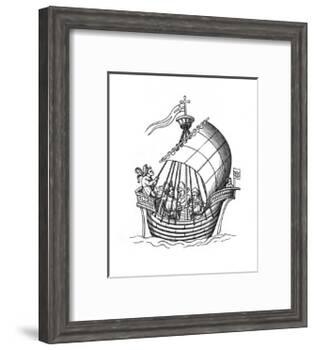Sailing Ship, 1445-Henry Shaw-Framed Giclee Print