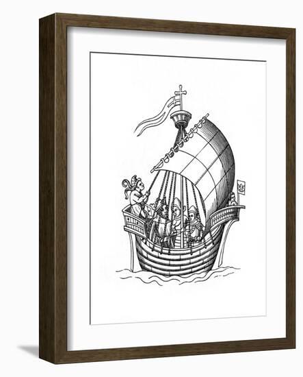 Sailing Ship, 1445-Henry Shaw-Framed Giclee Print