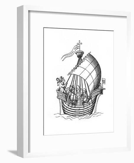 Sailing Ship, 1445-Henry Shaw-Framed Giclee Print