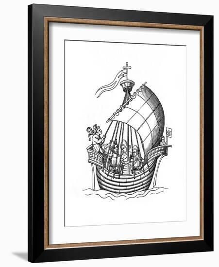 Sailing Ship, 1445-Henry Shaw-Framed Giclee Print