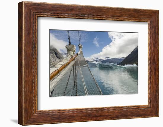 Sailing ship in the Uunartoq Fjord, Puiattukulooq Bay. Southern Greenland, Denmark-Martin Zwick-Framed Photographic Print