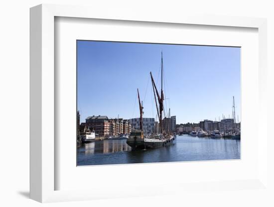 Sailing Ship Leaving the Quayside at Ipswich Marina, Ipswich, Suffolk, England, United Kingdom-Mark Sunderland-Framed Photographic Print