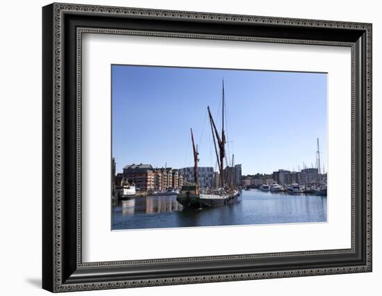 Sailing Ship Leaving the Quayside at Ipswich Marina, Ipswich, Suffolk, England, United Kingdom-Mark Sunderland-Framed Photographic Print