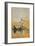 Sailing Ship with Wheel at Dock, 1900-1910-null-Framed Giclee Print