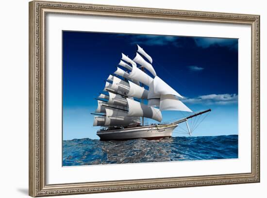 Sailing Ship-Antartis-Framed Photographic Print