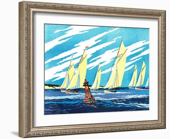 Sailing Ships - Jack & Jill-Wilmer H. Wickham-Framed Giclee Print