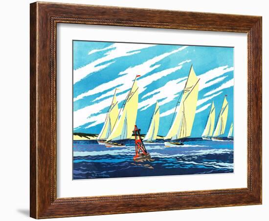 Sailing Ships - Jack & Jill-Wilmer H. Wickham-Framed Giclee Print