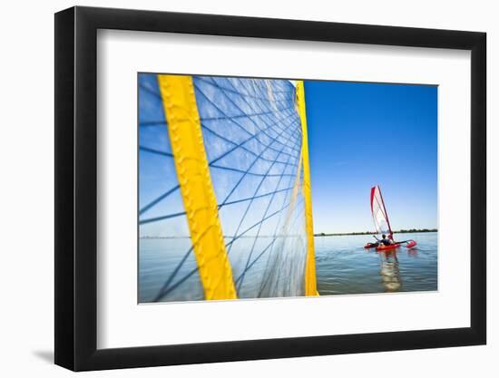 Sailing the Hobie Mirage Adventure Island Kayak Along the Columbia River Near Pasco, Washington-Ben Herndon-Framed Photographic Print