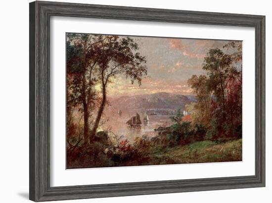 Sailing (The Hudson at Tappan Zee), 1883-Jasper Francis Cropsey-Framed Giclee Print